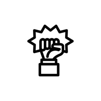 protest outline icon design good for web or mobile app vector
