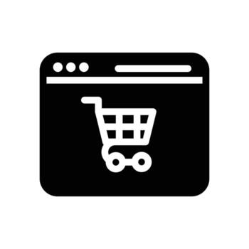 eCommerce website solid icon design good for web or mobile app vector