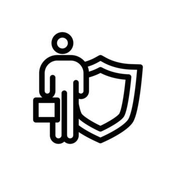 Worker Insurance outline icon design good for web or mobile app vector