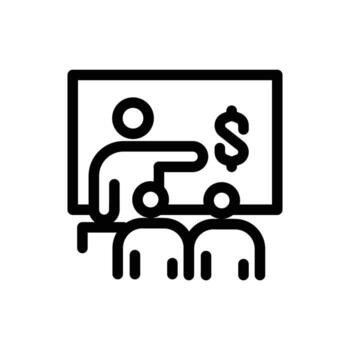 negocio formación contorno icono diseño bueno para web o móvil aplicación vector