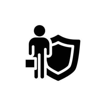 Worker Insurance solid icon design good for web or mobile app vector