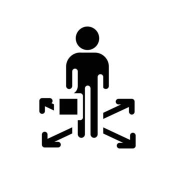 Decision Making solid icon design good for web or mobile app vector