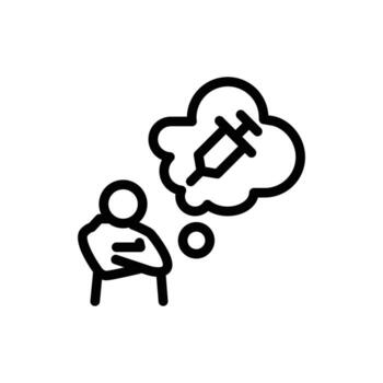 Psychological trauma outline icon design good for web or mobile app vector