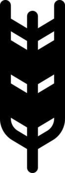 trigo sólido línea icono vector