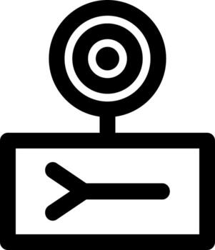 dardo juego línea icono vector