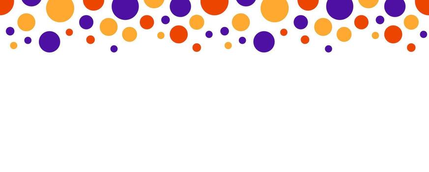 Abstract frame with colored circles on a white background. Banner Greeting Card vector