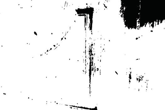 Abstract Distressed Background with Drips and Brush Marks - Monochromatic Surface vector