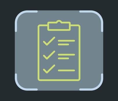 a hacer lista o exitoso terminación portapapeles icono. moderno tarea administración símbolo. vector