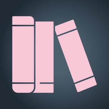 apilar de libros icono. educación, conocimiento, y biblioteca símbolo. vector