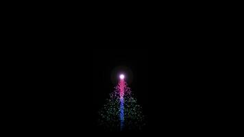 animering effekt röd fyrverkeri explodera in i mycket liten stardust på en svart bakgrund video