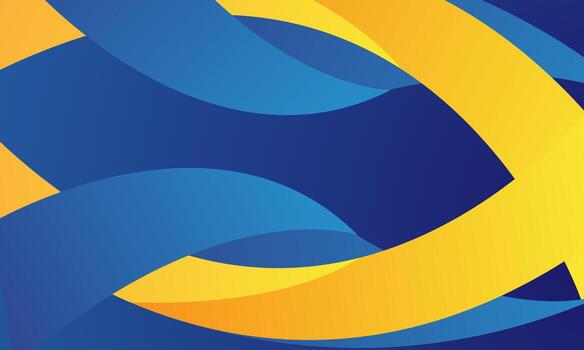 Abstract Blue and Yellow Wavy Gradient Background Design. vector