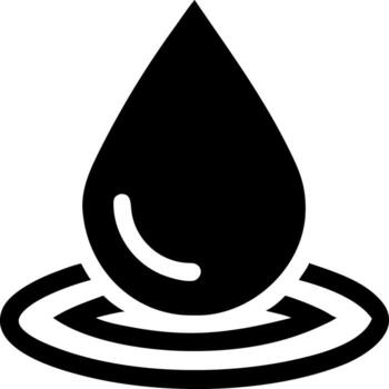 Simple black water droplet icon with circular arrows symbolizing refreshment and purity vector