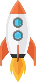 Rocket Launch Icon - Progress and Innovation Symbol vector