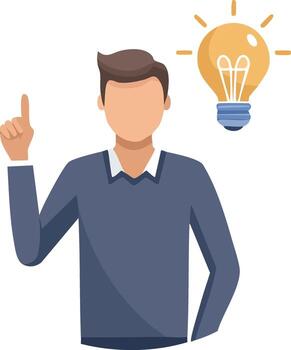 Man with a Bright Idea vector