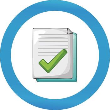 Checklist Document Icon - Approval and Completion Symbol vector