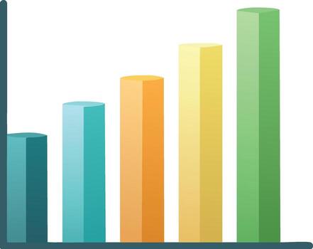 Bar Chart Icon - Progress and Performance Symbol vector