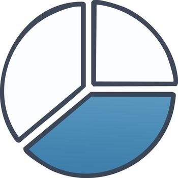 Pie Chart Icon - Data Proportion Symbol vector