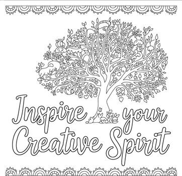 árbol línea Arte con frontera vector