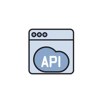 Api Icon on white background vector
