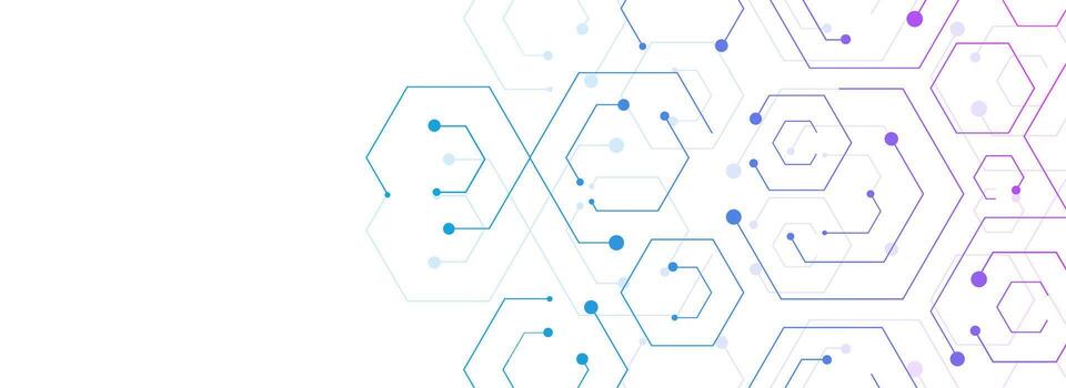 resumen alto tecnología hexagonal red antecedentes. futurista azul datos conexión, ai, grande datos visualización, ciencia, y global comunicación tecnología fondo de pantalla. vector