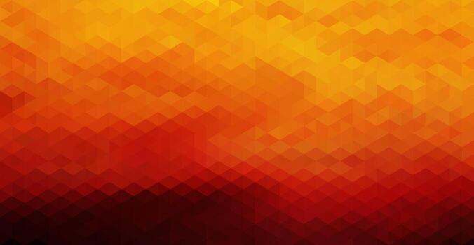 Art of abstract geometric background with orange, yellow, and red gradient mosaic pattern for modern design concept background vector