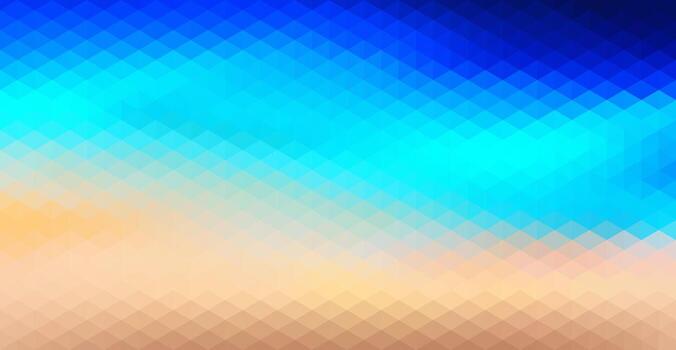 art of abstract background with a soft gradient of blue, cyan, and sandy yellow, composed of diamonds background vector