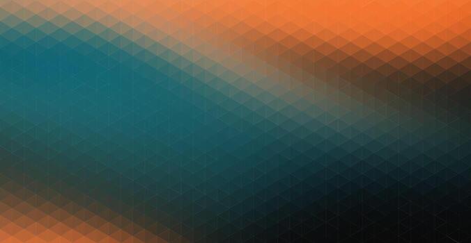 Modern geometric triangles in blended teal and orange create a dynamic and visually appealing abstract background for your project vector