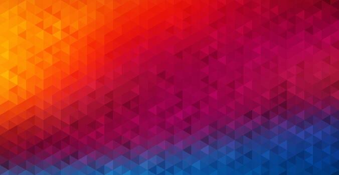 art of abstract geometric background with a gradient of warm colors from yellow to red and blue background vector