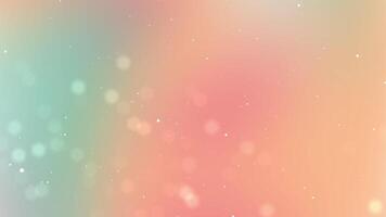färgrik bokeh bakgrund med flytande partiklar, pastell lutning video