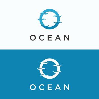 inicial letra o con resumen mar aislado antecedentes vector