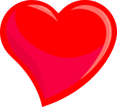 simple glossy red heart icon. png