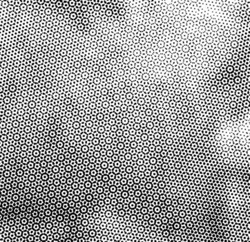 un sin costura metálico malla cuadrícula patrón, perforado con negro puntos, crea un frio acero textura fondo diseño, un negro y blanco foto de un trama de semitonos modelo vector