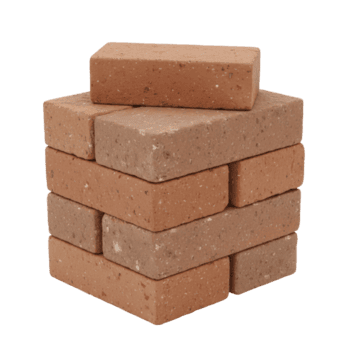 pila di rustico rosso argilla mattoni per costruzione progetti o architettonico design mockup con trasparente sfondo png