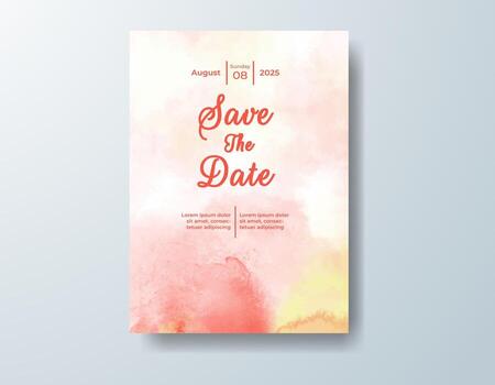 hermosa acuarela chapoteo obra de arte ideal para elegante Boda invitación tarjetas vector