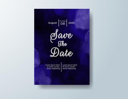 Romantic wedding invitation with watercolor background, adding a soft and elegant touch to your ceremony. vector