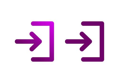Purple Gradient Login Arrow Icon Representing Sign In or Access Button for Modern Digital Platform vector