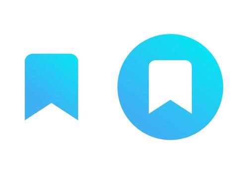 Blue Gradient Save Bookmark Icon Representing Favorite or Storage Symbol in Modern Digital Layout vector