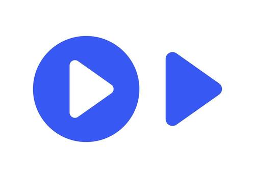 Purple Gradient Play Button Icon Representing Media Start or Symbol for Modern Digital Platform vector