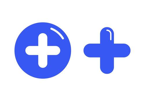 Purple Add Plus Icon Representing New Item or Create Button for Modern Digital Application vector