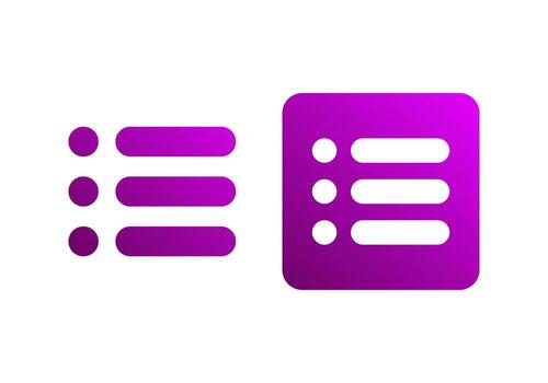 Purple Gradient Three Dots More Options Icon for Menu or Settings in Digital Application Design vector