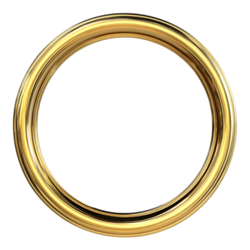 une d'or circulaire Cadre conception élément parfait pour ajouter une luxueux toucher à votre projets png