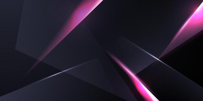 Abstract pink and black background with a light effect vector