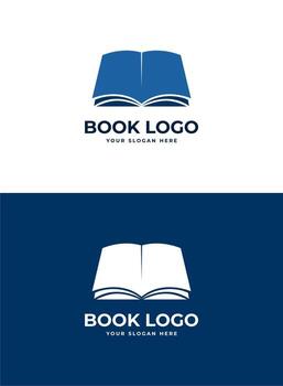 sencillo abierto libro logo diseño con limpiar minimalista estilo vector