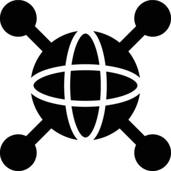 Global Network, Internet, Network Glyph Solid Icon vector