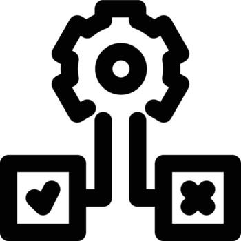 Decision Making, Decision Support, System Outline Icon vector