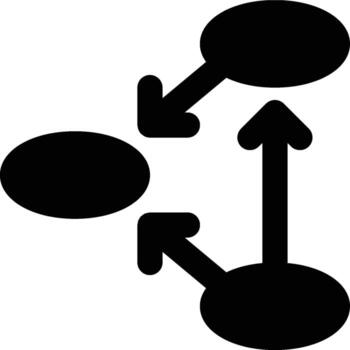 Bayesian Network, Decision Network, Probabilistic Glyph Solid Icon vector