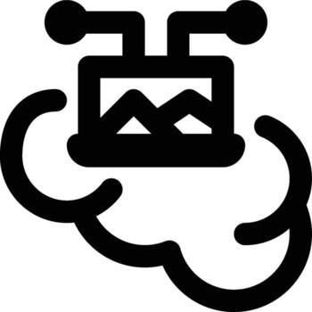 Computer Vision, Visual, Computer Outline Icon vector