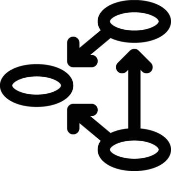 Bayesian Network, Decision Network, Probabilistic Outline Icon vector