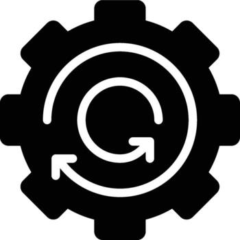 Automation, Operations, Control Glyph Solid Icon vector