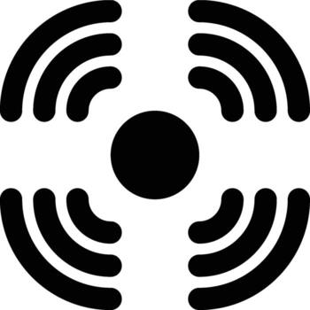 Sensor, Signal, Computer Glyph Solid Icon vector